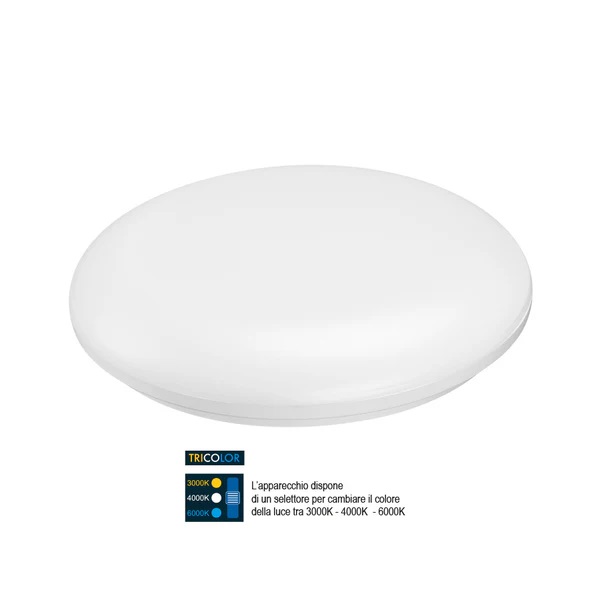 Plafoniera LED Rotonda 24w Tricolor 2400 Lumen Zelda